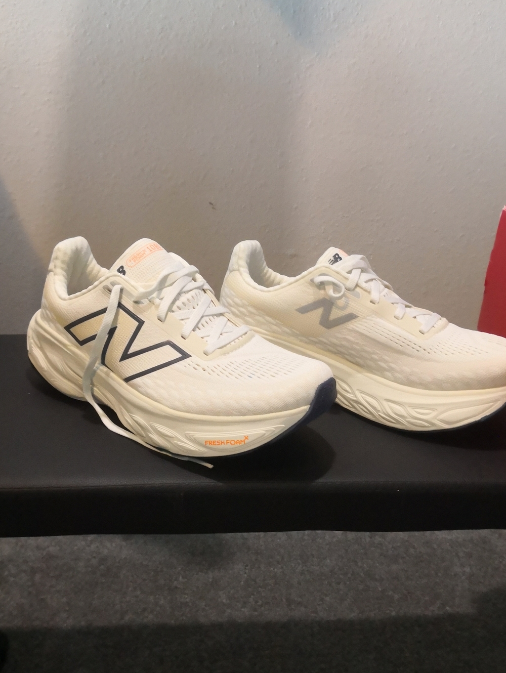 New Balance 1080 V14 Women's Cream Athletic Running Shoes